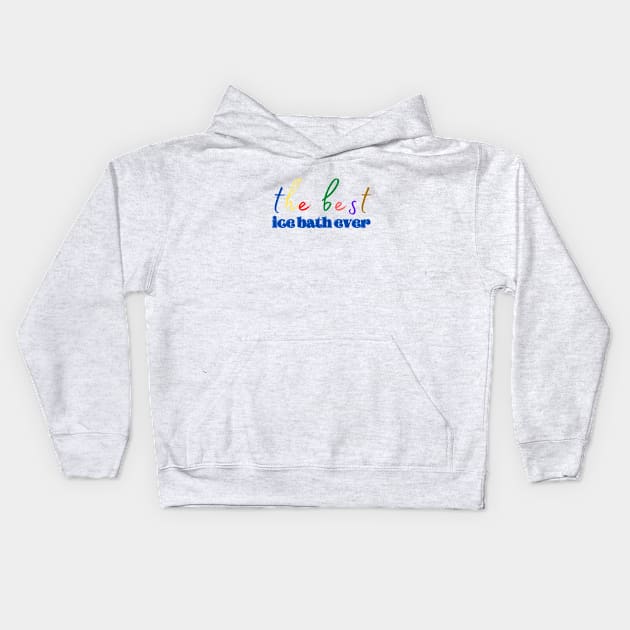 ice bath rainbow Kids Hoodie by Kidrock96